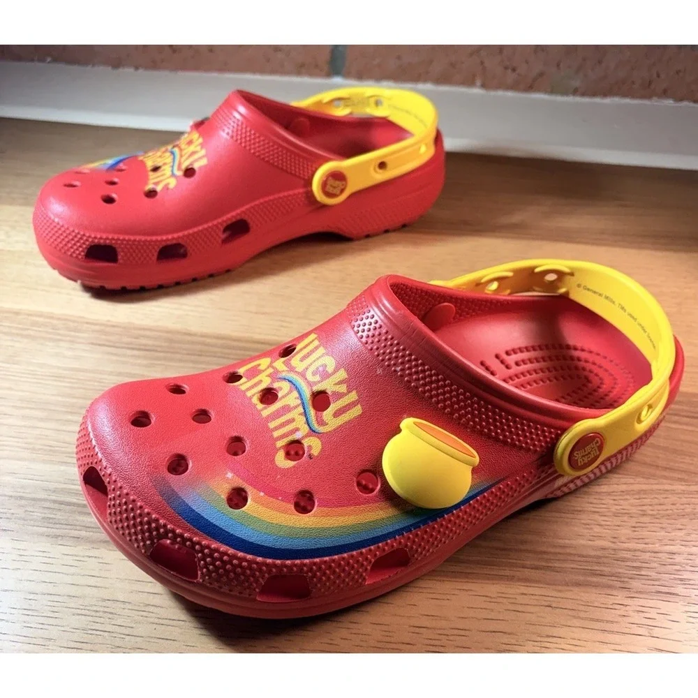 Crocs Lucky Charms Limited Edition Red Mens 7 Womens 9 Slip On